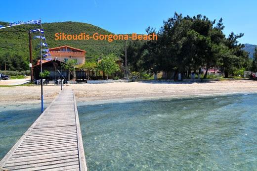 Sikoudis Gorgona Beach Szkála Rahoníu Kültér fotó